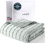 YnM Cooling Weighted Blanket for Adults, 20lbs Heavy Bed Throw Comforter with 100% PE Fabric, Ideal for Hot Sleepers or Summer Days(88x104 Inches for Queen/King Bed, 20 Pounds, Green)