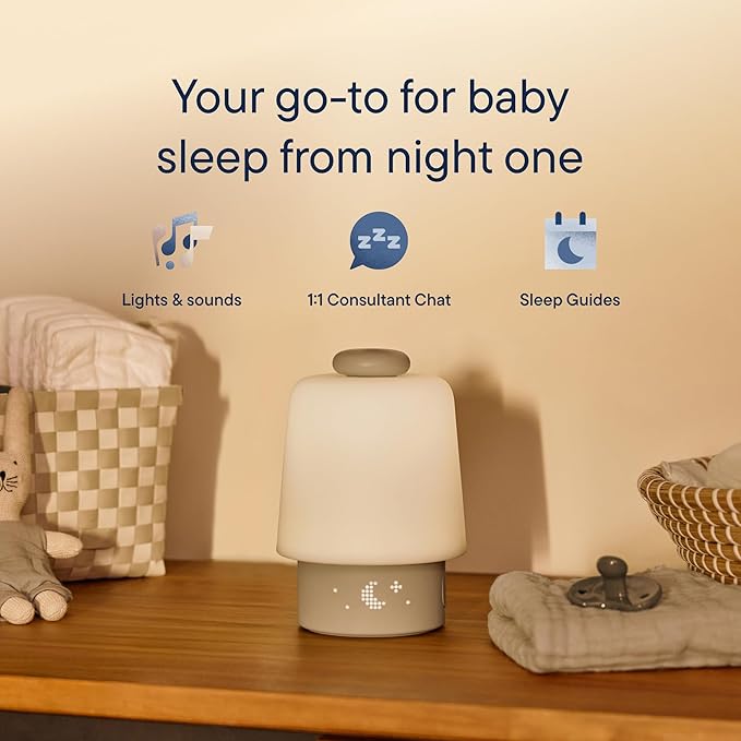 Hatch Baby Sound Machine, Night Light | Sleep Support | Registry Essential, Routine Builder, Time-to-Rise Alarm Clock, White Noise, Nursery Stories, Toddler Kids (Wi-Fi) (Greige)