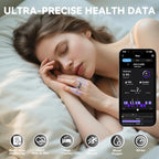 Smart Ring for Women Men,Fitness Ring with 24/7 Activity Tracking,Stress,Sleep Monitoring,No APP Subscription Fees,Compatible with iOS & Android, HarmonyOS Black, 13#