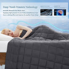 Topcee Weighted Heavy Comfort Blanket, Soft , Thick, Cooling Breathable Polyester Material with Glass Beads for Adult All-Season Summer Fall Winter, (20lbs 80"x87" King Size)
