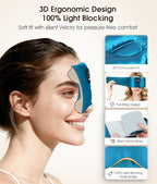 MUSICOZY 3D Silk Bluetooth Sleep Mask Headphones, Mulberry Silk Eye Mask with Ultra-Thin Wireless Speakers, Bluetooth 5.4 Sleeping Headphones for Side Sleepers, Music Sleep Mask Gifts for Men Women
