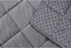 TONGDADA Minky Weighted Blanket | 40''x60'',7lbs | Cozy and Soft Minky Weighted Throw Blanket | Luxury Velvet with Premium Glass Beads | Dark Grey Minky