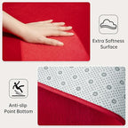 Andecor Soft Area Rug, 4x6 Red Washable Rugs for Living Room Bedroom, Indoor Fluffy Carpets for Dorm Boys Girls Kids Room Nursery Home Decorations