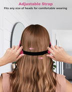 Sleep Mask with Bluetooth Headphones, Removable 3D Contoured Cup, Wireless Eye Mask for Sleep, Sleeping Headphones with Thin Stereo Speakers for Men, Women, Travel, Relaxation - Rose Red