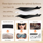 CLOZIA Sleep Mask for Men Women, Adjustable Sleeping Eye Mask, 100% Blocking Eye Masks for Sleep, Soft Comfortable for Travel & Shift Work, Gray