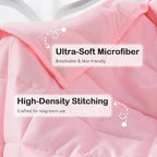 Kivik Weighted Lap Blanket 2 lbs, 20" x 30" Pink Small Weighted Blankets, All-Season Breathable Mini Weighted Lap Pad, Soft Heavy Throw Blanket for Travel, Calming & Sleep, Washable