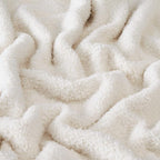 CYMULA Super Soft Knit Throw Blanket Twin Size Cream White-Lightweight Plush Fuzzy Fluffy Warm Cozy Blankets and Throws for Sofa Bed All Season Use