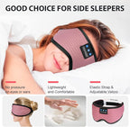 TOPOINT Sleep Mask with Bluetooth Headphones, Breathable Silk Eye Mask for Sleeping Men Women, Bluetooth Sleep Mask Blackout with Speakers, Microphone Handsfree, USB C for Travel Meditation Gifts