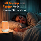 10-60 Mins Simulate Sunrise Alarm Clock: Gentle Wake Up Light with 12 Brightness, 30 Volume, Bright & Loud Enough for Heavy Sleepers - White Noise Machine with 30 Soothing Sounds, Ease of Use