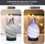 Essential Oil Diffuser 150ML, Glass Aromatherapy Diffuser with 4 Timer Settings & 7 Color Changing Lights, Waterless Auto Shut-Off, Ultra Quiet Oil Diffuser for Home, Office, Yoga, Spa and Sleeping