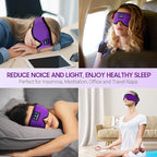 MUSICOZY Sleep Mask with Bluetooth Headphones, Sleeping Headphones Bluetooth Headband Eye Mask, Wireless Music Earbuds Earphones with HD Ultra-Thin Stereo Speakers for Side Sleepers
