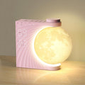 Sunrise Alarm Clock, Wake-Up Light Moon Lamp with Colourful Light Mode, 10 Fairy Sounds, 30/60/90 Timer & Dual Alarms for Girls/Teens, Cute Bedside Companion for Nursery/Kids Room (Blush Pink)