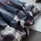 Luxlovery Navy Plaid Comforter Set Twin Men Boys Blue Tartan Bedding Comforter Set Twin Geometric Buffalo Checkered Blanket Quilts Soft Breathable Navy Grid Dorm Comforter for Women Men Adults