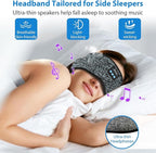 Adjustable Headband Headphones with Ultra-Thin Speakers, Wireless Headband Headphones for Side Sleepers, Yoga, Running, Workout, Travel-Purple