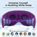 MUSICOZY White Noise Sleep Mask Headphones with 16 Soothing Sounds, Bluetooth Sleep Mask 3D Wireless Music Sleeping Headphones for Side Sleeper