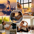 BGOVERSS White Noise Sound Machine with 20 Soothing Sounds, 10 Colors Night Light Sleep Machines Home Office Travel, 5 Timers and Memory Feature Sound Machine for Nursery Baby Kids Adults (White)