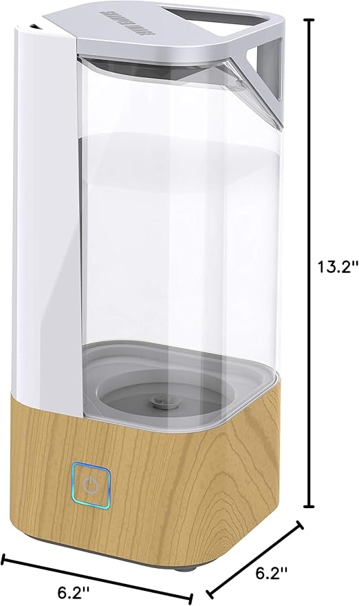 Sharper Image UHS1-SI Ultrasonic Cool Mist Humidifier, 1 Gallon, 2 Settings, Auto Shut-Off, Illuminated Touch Control, Low Water Indicator, Easy Fill Tank, 1.0 Gallon, Ash Woodgrain