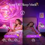 PIKOY Ambient Lighting with 11 Mixed+4 Solid Colors for Teen Girl Gifts Trendy Stuff Rose Flower Mood Light Sunset Lamp Dimmable Night Light Projector for Bedroom with Remote Mothers Day Gifts for Mom