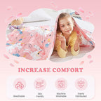 HOSUKKO Weighted Blanket - 3 lbs Pink Unicorn Heavy Blanket - Breathable Blanket(36 * 48 inches, 3 lbs)