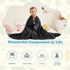 CuteKing Weighted Blanket (10lbs, 48"x72", Grey) Heavy Blanket for 90-100lbs, Breathable Microfiber Material with Glass Beads All-Season Summer Fall Winter Soft Thick