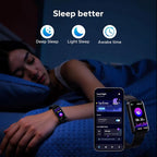 Fitness Smart Trackers with 24/7 Health Monitoring,Heart Rate Sleep Blood Oxygen Monitor/Calorie Steps Counter Pedometer Activity Tracker/Smart Notifications for Men Women