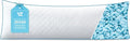 YZ HOME Long Body Pillow for Adults - Firm Body Pillow Insert with Shredded White Memory Foam, Adjustable Height, Soft Support for Side Sleeping, Pregnant Women, Washable (White, 20x54 Inch)