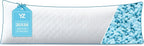 YZ HOME Long Body Pillow for Adults - Firm Body Pillow Insert with Shredded White Memory Foam, Adjustable Height, Soft Support for Side Sleeping, Pregnant Women, Washable (White, 20x54 Inch)
