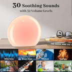 Meditation White Noise Sound Machine with 30 Soothing Sounds 12 Colors Night Light 10 Brightness Levels 32-Level Volume Control 4 Timers and Memory Function Sleep Machine for Baby Kids Adults (White)