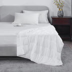 L'AGRATY Weighted Blanket - 48"x72" 15lbs Cooling Breathable Heavy Blanket Microfiber Material with Glass Beads for Adult All-Season Summer Fall Winter Soft Thick Comfort