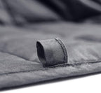YnM Weighted Blanket,Heavy 100 Percent Oeko-Tex Certified Cotton Material(Dark Grey, 80''x87'' 30lbs), Two Persons(140~240lb) Sharing Use on Queen/King Bed | A Duvet Included