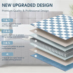 Blue Checkered Weighted Blanket for Adults 12lbs, 60"x80" Queen Size, Cooling Heavy Blanket for 110-130lbs with Premium Glass Beads, Soft Thick Big Blankets for All-Season Sleeping Comfort Breathable