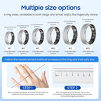 Smart Health Ring, Featuring Stress and Sleep Monitoring Functions, Compatible with iOS and Android,Waterproof Fitness Tracker for Women & Men, No Subscription Fee. (Silver, 7)