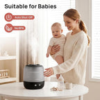 Clarston Humidifiers for Bedroom, 2L Top Fill with 360° Nozzle for Large Room, 7-Color Night Light, 24dB Quiet Cool Mist Air Humidifier for Baby Nursery & Plants, No BPA, Auto Shut Off, Easy to Clean