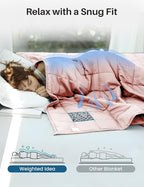 Weighted Idea Weighted Blanket for Adults (Coral Pink,60"x80",15lbs) Cooling Breathable Heavy Blanket with Premium Glass Beads All-Season Soft Thick Comfort