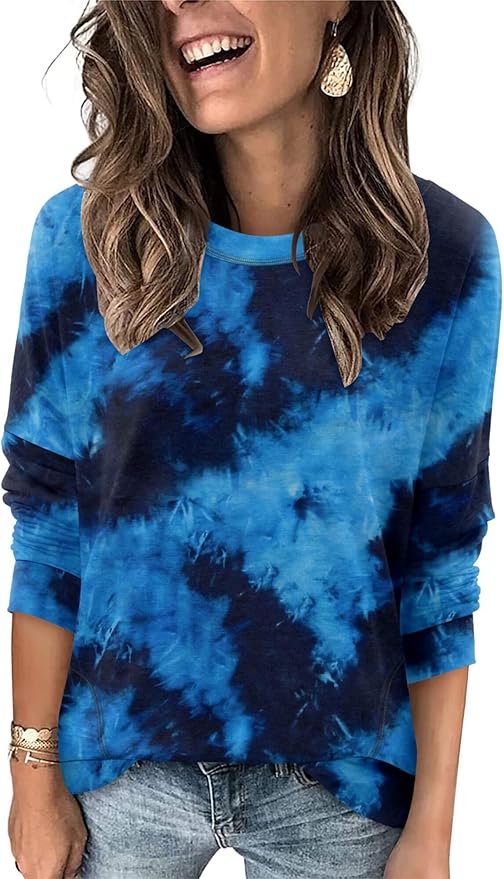 Magritta Women's Long Sleeve Leopard Color Block Tunic Comfy Crewneck T Shirt Tops Black XL