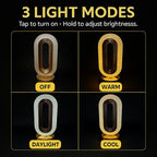 USB Rechargeable Crystal LED Lamp – Cordless Touch Control, 3 Light Modes, Gold Finish, Dimmable Bedside Nightstand, Dinner Table, Restaurant Table, Camping, Cabin, & Office and Home Décor Light