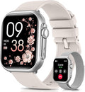 Smart Watches for Fitness Women Men : Smart Watch for iPhone&Android Bluetooth Call with 30 Day Life Sleep for SpO2 Heart Rate Monitor,IP68,Fitness Tracker with 120+Sport,Reloj Inteligente, 2 Bands