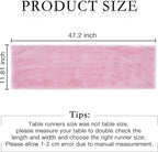 duduta Pink Faux Fur Table Runner 48 inches Long, Fluffy Spring Easter Dresser Runner Coffee Table Runner Girls Room Decor