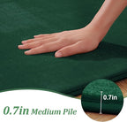 Przemy Washable Area Rug for Living Room Bedroom, 6x9 Feet Green Memory Foam Rug, Super Soft Modern Indoor Carpet for Kids Room Girls Boys Dorm Nursery Decor Mat