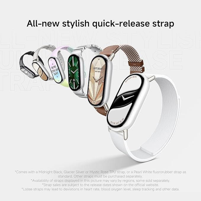 XIAOMI Mi Smart Band 10 (2025) Global Version - 1.72" AMOLED Display | 21 Days Battery Life | Touchscreen, Multi-Sport Tracker, Activity Tracker, Heart Rate Monitor | BT5.4 - (Mystic Rose)