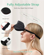 BeeVines 100% Real Mulberry Silk 2 Pack Sleep Mask, Pure Silk Eye Masks with Adjustable Strap for Sleeping, 100% Block Light Eye Shade Cover, Reduces Puffy Eyes Traveling Gifts(Black & Red)