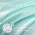 MR&HM Satin Bed Sheets, King Size Sheets Set, 4 Pcs Silky Bedding Set with 15 Inches Deep Pocket for Mattress (King, Turquoise)