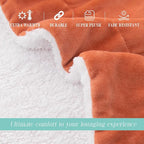 Elegant Comfort Throw Blanket, Reversible Sherpa Flannel, Ultra-Soft, Fuzzy, Cozy and Plush- All Season Lightweight Decorative Throw, 50 x 60 inches, Ombre Design Sherpa Throw, Dusty Rose