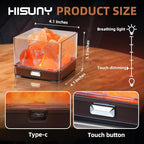 Touch Himalayan Salt Lamp with Smart Heating Essential Oil System, 6-Way Dimmable Mini USB LED Pink Natural Salt Rock Night Lamp for Home Decor Zen Gifts Salt Therapy Yoga Spa Meditation