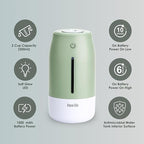 Aqua Glo Personal, Portable Humidifiers for Bedroom – Ultrasonic Cool Mist Humidifier with Built In Rechargeable Battery. Air Humidifier for Baby, Plants, Home, Office, Travel. Mint Green