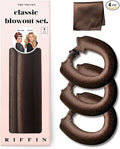 Classic Heatless Curls Overnight Rods No Heat Hair Curlers Curling Iron Jumbo Flexi Rods Large Foam Hair Rollers for Long Short Hair to Sleep in with Satin Scarf Styling Tools Brown