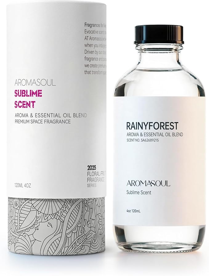 Hotel Diffuser Oil RainyForest Scent - Premium Fragrance Oil for Ultrasonic and Waterless Diffuser - 120 mL, 4 fl oz