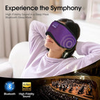 LOVE EYE Sleep Headphones Bluetooth 5.4 Sleeping Eye Mask Wireless Music Earphones with HD Speakers for Side Sleepers Total Blackout Cotton Mask for Travel, Home, Office, Unique Gifts