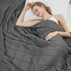 Weighted Blanket for Adults 15lbs, 60"x80", Queen Size Cooling Heavy Throw Blanket for 120-160lbs, Microfiber Soft Thick Big Blankets Weighted Comforter Breathable Gift for Sleeping, Grey
