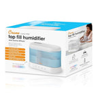Crane 0.5 Gallon Top Fill Cool Mist Humidifier & Essential Oil Diffuser, Whisper-Quiet, 15-Hour Run Time, Night Light, Small Room Air Humidifier, Perfect For Office, Bedroom or Nursery